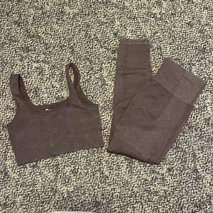 JOYLAB women’s high rises ribbed seamless 7/8 leggings  and cropped tank set